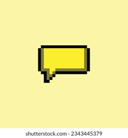  this is bubble chat icon in pixel art with yellow color and yellow background ,this item good for presentations,stickers, icons, t shirt design,game asset,logo and your project