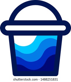 this is a bucket flat icon