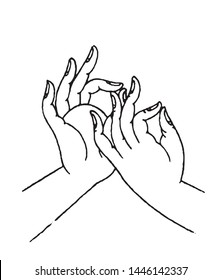 
This is the Buddha gesture line drawing