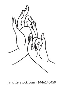 
This is the Buddha gesture line drawing