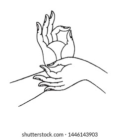 
This is the Buddha gesture line drawing