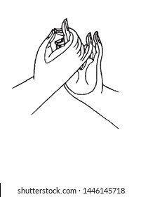 
This is the Buddha gesture line drawing