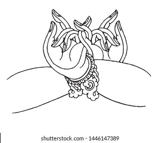
This is the Buddha gesture line drawing