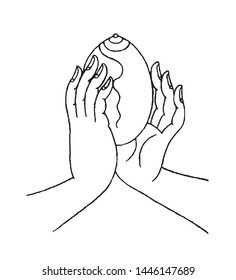 
This is the Buddha gesture line drawing