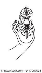 
This is the Buddha gesture line drawing