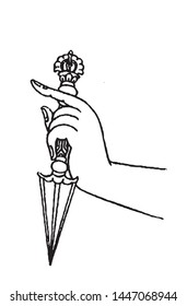
This is the Buddha gesture line drawing