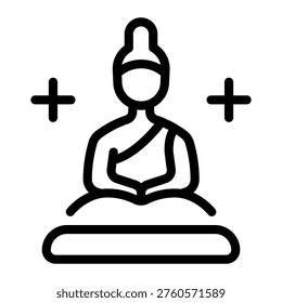 This Buddha Statue icon is suitable for Thailand Culture.