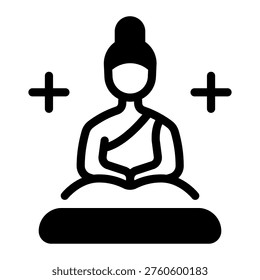 This Buddha Statue icon is suitable for Thailand Culture.