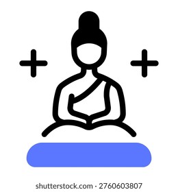 This Buddha Statue icon is suitable for Thailand Culture.