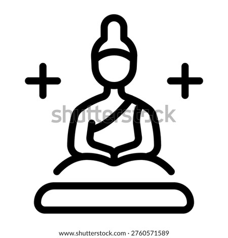 This Buddha Statue icon is suitable for Thailand Culture.