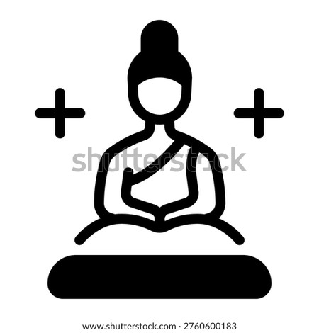 This Buddha Statue icon is suitable for Thailand Culture.