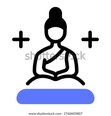 This Buddha Statue icon is suitable for Thailand Culture.