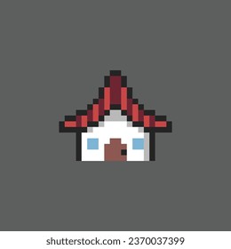 this is building icon in pixel art with simple color and black background ,this item good for presentations,stickers, icons, t shirt design,game asset,logo and your project.