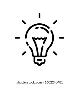 This is bulb vector icon with white background