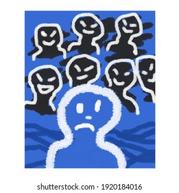 this is bullying art illustration abstract 
