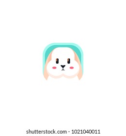 This bunny rabbit app icons logo vector would suitable with your animal content zoo needs