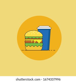 This burger icon design works for product advertisements and to facilitate your presentation.