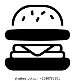 This Burger icon is suitable for Restaurant Menu, Food, etc
