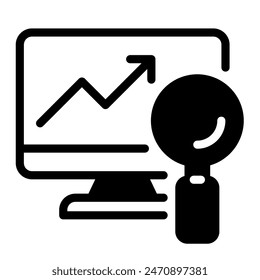 This Business analysis icon is suitable for Financial consulting, accounting, economic, etc.
