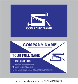 this business card had a big logo, good for a small construction company. the card had a modern look and the repair service