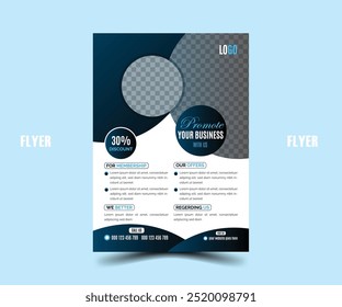 Este es un volante de negocios con un diseño único, moderno y simple
