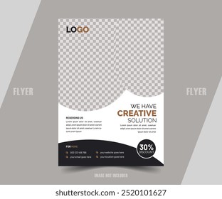 This is a business flyer with unique, modern, and  simple design