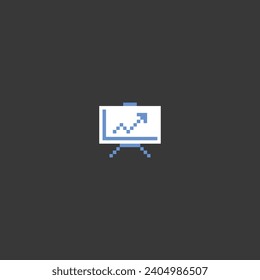 this is business icon in pixel art with simple color and black background ,this item good for presentations,stickers, icons, t shirt design,game asset,logo and your project.