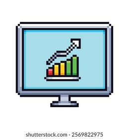 this is a business icon in pixel art with colorful color,this item good for presentations,stickers, icons, t shirt design,game asset,logo and project.