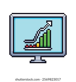 this is a business icon in pixel art with colorful color,this item good for presentations,stickers, icons, t shirt design,game asset,logo and project.