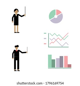 
Esta es una ilustración empresarial que explica la presentación