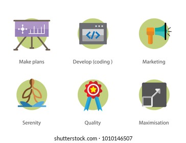 This is a Business related colored icons