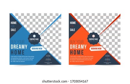 This is Business Style Creative Real Estate Social Media Post Template Design and Vector Pro Illustration