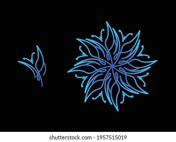 This is a butterfly logo design that also forms a mandala style