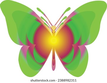 Este es un diseño vectorial de mariposa