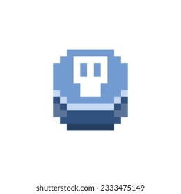 this is button icon in pixel art with simple color and white background this item good for presentations,stickers, icons, t shirt design,game asset,logo and your project.