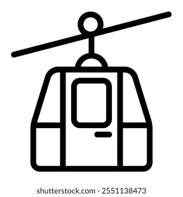 This Cable car icon is suitable for winter sport, sport, winter holiday, etc.