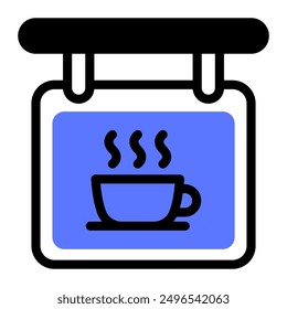 This Cafe icon is suitable for coffee, coffee shop, beverage, etc.