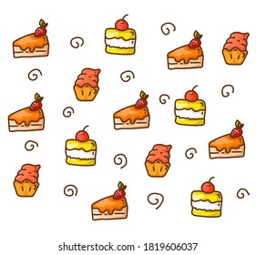 this is cake background and vector picture