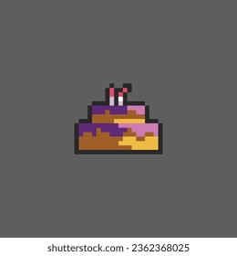 this is cake icon in pixel art with simple color and black background this item good for presentations,stickers, icons, t shirt design,game asset,logo and your project.