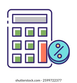 This Calculator icon is suitable for School, College, Education, etc