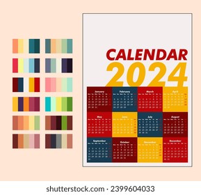This Calendar Combines modern design with practicality. Perfect for planners, offices, or anyone seeking a stylish and functional way to track time. Stay organized in elegance with our vector Calendar