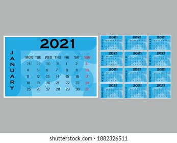 This is a Calendar Design 2021