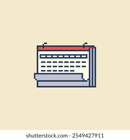 this is Calendar icon in pixel art ,this item good for presentations,stickers, icons, t shirt design,game asset,logo and your project.