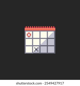 this is Calendar icon in pixel art ,this item good for presentations,stickers, icons, t shirt design,game asset,logo and your project.