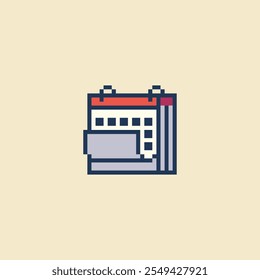 this is Calendar icon in pixel art ,this item good for presentations,stickers, icons, t shirt design,game asset,logo and your project.