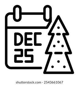 This Calendar icon is suitable for Christmas the Birth of Jesus Christ.