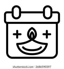 Este ícone de Calendário é adequado para a cultura da Índia, etc.