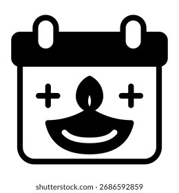 Este ícone de Calendário é adequado para a cultura da Índia, etc.