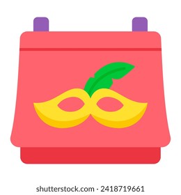 This Calendar icon is suitable for Mardi Gras carnival, Medieval, party, etc.