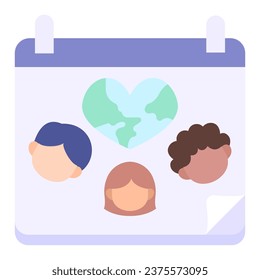 Este icono del Calendario es adecuado para el Día Universal de los Niños